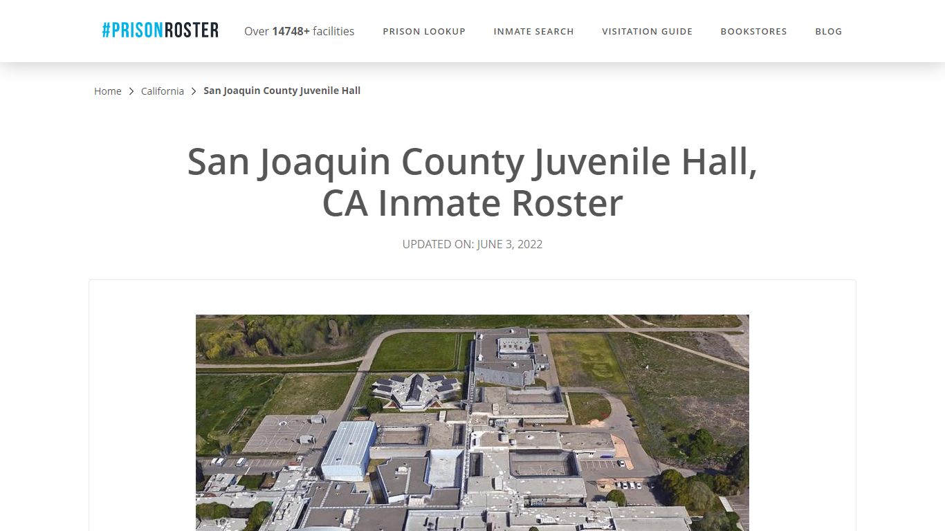 San Joaquin County Juvenile Hall, CA Inmate Roster